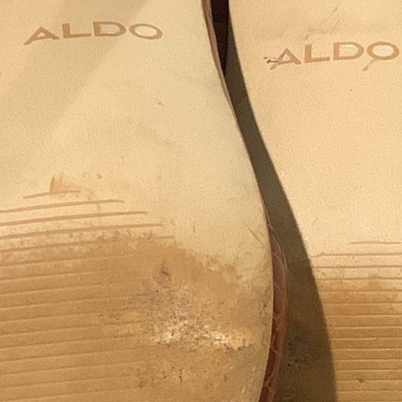 •Aldo “Kalanda” Cognac Heels W/ Buckled  Strap & Gold Toned Hardware GORGEOUS!• - Picture 11 of 14